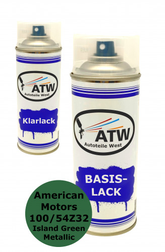 Autolack für American Motors 100/54Z32 Island Green Metallic +400ml Klarlack Set